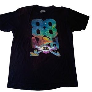 Back to The Future 88 MPH short sleeve black graphic t-shirt Mens Size XL